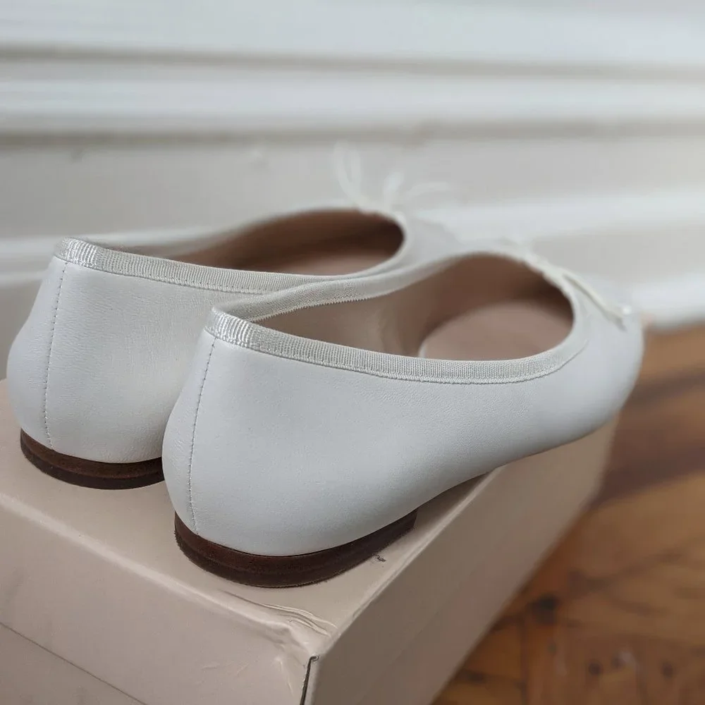 Loeffler Randall Georgie Ballet Flats in White, Size 8.5 NIB - Picture 8 of 9